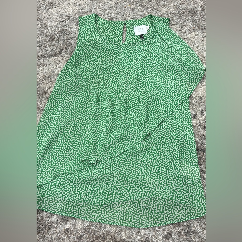 HD IN PARIS blouse green with white size 04